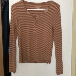 Long sleeve mustard top